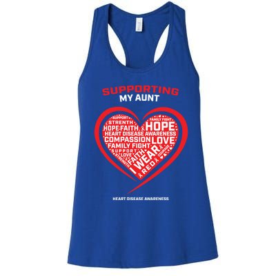 Gifts Clothes Products Wear Red Aunt Heart Disease Awareness Cool Gift Women's Racerback Tank