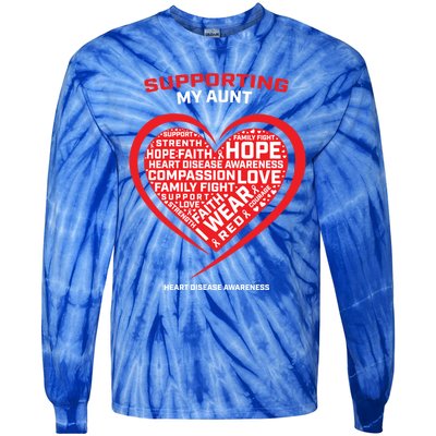 Gifts Clothes Products Wear Red Aunt Heart Disease Awareness Cool Gift Tie-Dye Long Sleeve Shirt