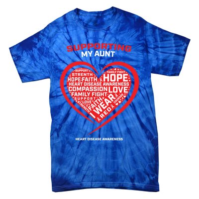 Gifts Clothes Products Wear Red Aunt Heart Disease Awareness Cool Gift Tie-Dye T-Shirt