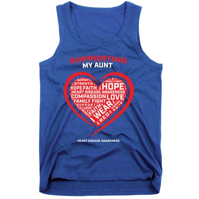 Gifts Clothes Products Wear Red Aunt Heart Disease Awareness Cool Gift Tank Top