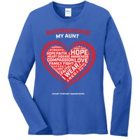 Gifts Clothes Products Wear Red Aunt Heart Disease Awareness Cool Gift Ladies Long Sleeve Shirt