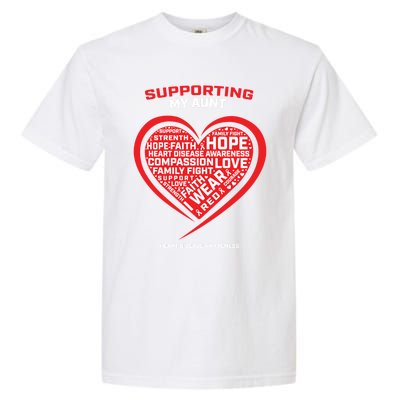 Gifts Clothes Products Wear Red Aunt Heart Disease Awareness Cool Gift Garment-Dyed Heavyweight T-Shirt