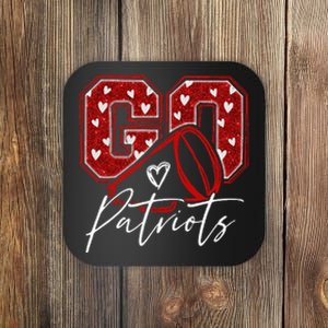 Go Cheer Patriots Design Gift Coaster