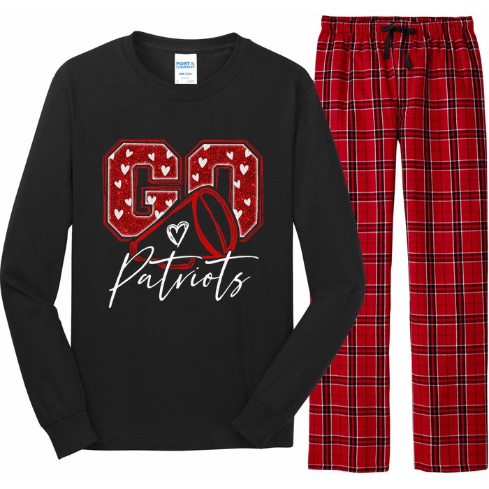 Go Cheer Patriots Design Gift Long Sleeve Pajama Set