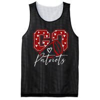 Go Cheer Patriots Design Gift Mesh Reversible Basketball Jersey Tank