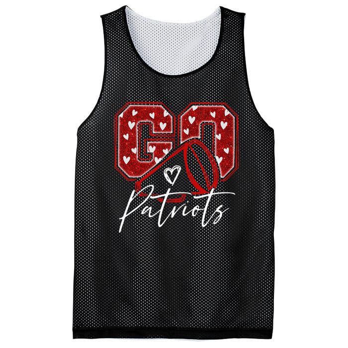 Go Cheer Patriots Design Gift Mesh Reversible Basketball Jersey Tank