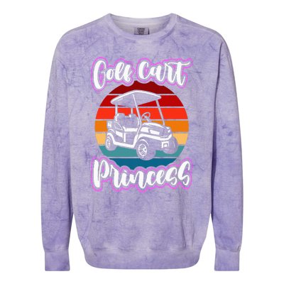 Golf Cart Princess Golfing Girl Golf Sport Colorblast Crewneck Sweatshirt