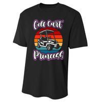 Golf Cart Princess Golfing Girl Golf Sport Performance Sprint T-Shirt