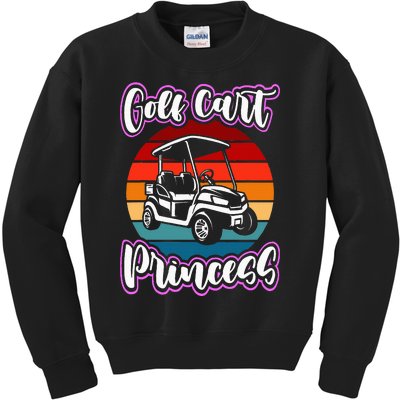 Golf Cart Princess Golfing Girl Golf Sport Kids Sweatshirt