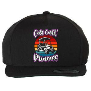 Golf Cart Princess Golfing Girl Golf Sport Wool Snapback Cap