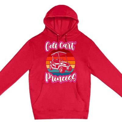 Golf Cart Princess Golfing Girl Golf Sport Premium Pullover Hoodie