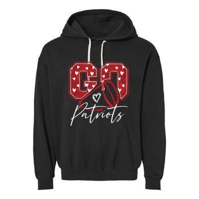 Go Cheer Patriots Design Gift Garment-Dyed Fleece Hoodie