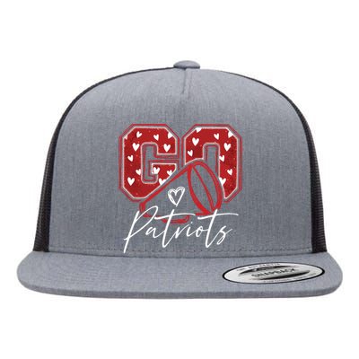 Go Cheer Patriots Design Gift Flat Bill Trucker Hat