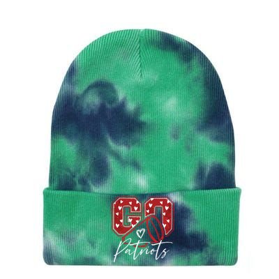 Go Cheer Patriots Design Gift Tie Dye 12in Knit Beanie