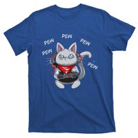 Gamer Cat Pew Pew Pew Cute Cat Funny Animal Kitty Cats Gift T-Shirt