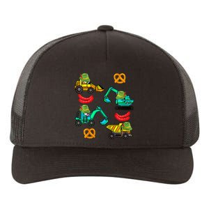 German Construction Pretzel Sausage Oktoberfest Yupoong Adult 5-Panel Trucker Hat