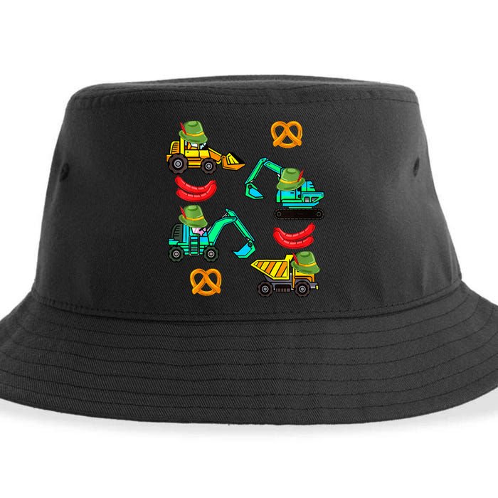 German Construction Pretzel Sausage Oktoberfest Sustainable Bucket Hat