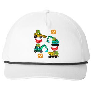 German Construction Pretzel Sausage Oktoberfest Snapback Five-Panel Rope Hat