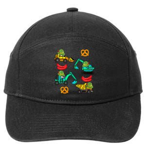 German Construction Pretzel Sausage Oktoberfest 7-Panel Snapback Hat