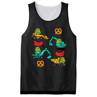 German Construction Pretzel Sausage Oktoberfest Mesh Reversible Basketball Jersey Tank