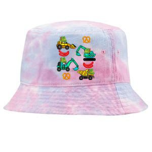 German Construction Pretzel Sausage Oktoberfest Tie-Dyed Bucket Hat