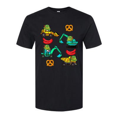 German Construction Pretzel Sausage Oktoberfest Softstyle® CVC T-Shirt