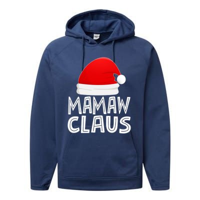 Grandma Christmas Pajamas Santa Claus Cute Gift Mamaw Claus Funny Gift Performance Fleece Hoodie