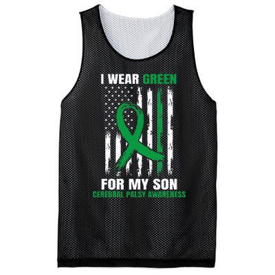 Green Cerebral Palsy Awareness American Flag Cp Mom Dad Son Mesh Reversible Basketball Jersey Tank