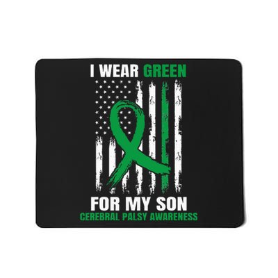 Green Cerebral Palsy Awareness American Flag Cp Mom Dad Son Mousepad