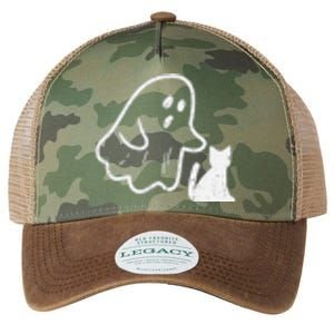 Ghost Cat Pocket Funny Halloween Costume Legacy Tie Dye Trucker Hat