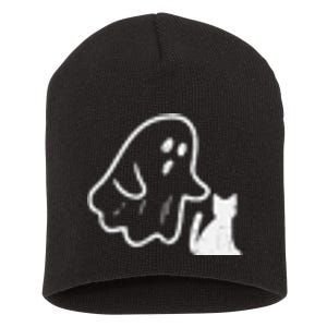 Ghost Cat Pocket Funny Halloween Costume Short Acrylic Beanie