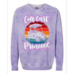 Golf Cart Princess Golfing Girl Golf Sport Lover Golfer Colorblast Crewneck Sweatshirt