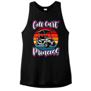 Golf Cart Princess Golfing Girl Golf Sport Lover Golfer Ladies PosiCharge Tri-Blend Wicking Tank