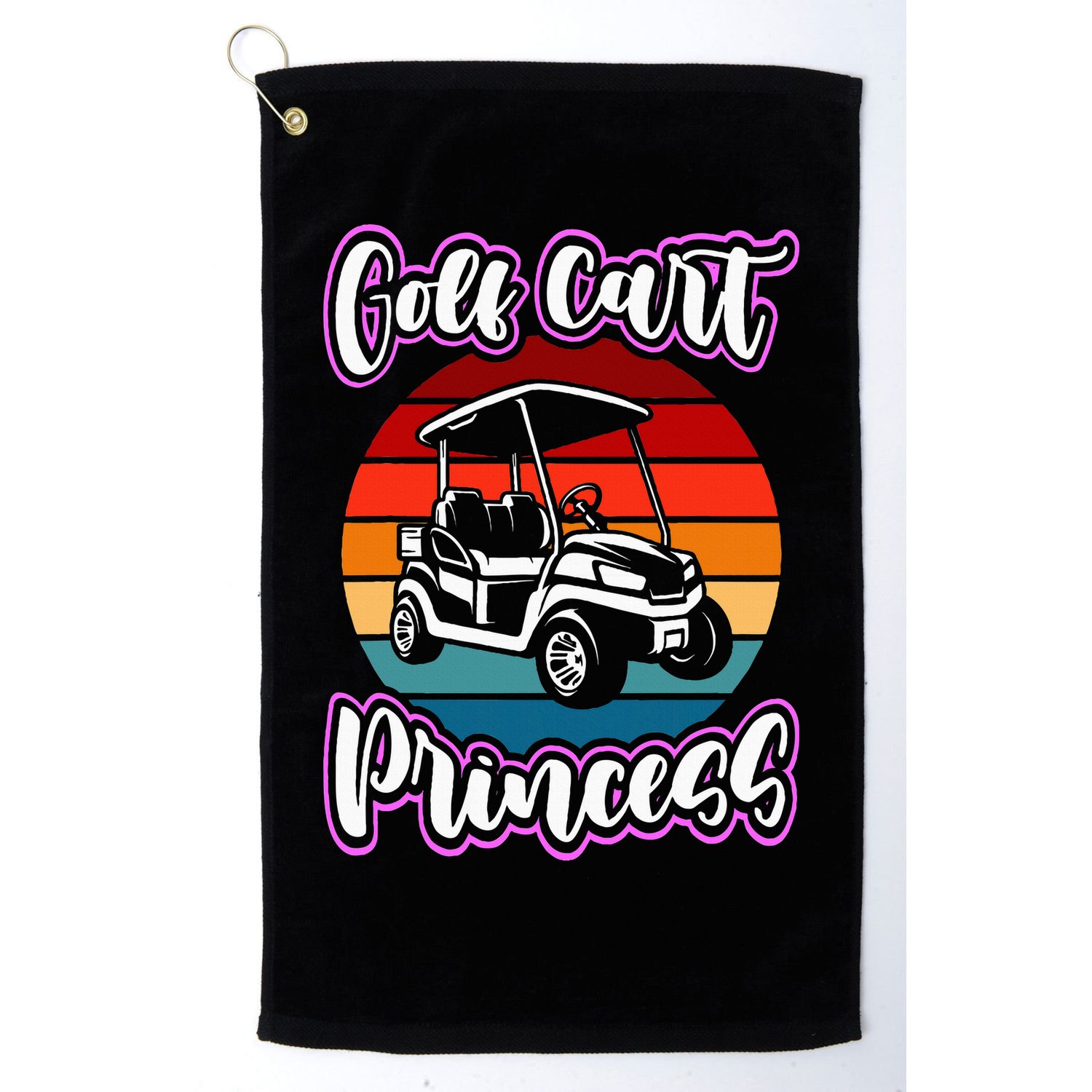 Golf Cart Princess Golfing Girl Golf Sport Lover Golfer Golf Towel