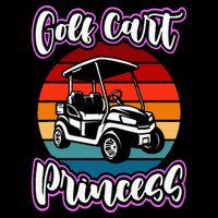 Golf Cart Princess Golfing Girl Golf Sport Lover Golfer Toddler T-Shirt