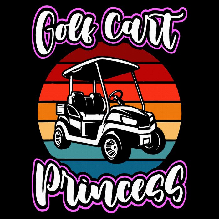 Golf Cart Princess Golfing Girl Golf Sport Lover Golfer Toddler T-Shirt