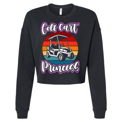 Golf Cart Princess Golfing Girl Golf Sport Lover Golfer Cropped Pullover Crew