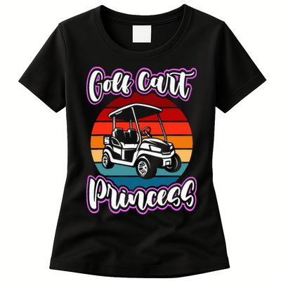 Golf Cart Princess Golfing Girl Golf Sport Lover Golfer Womens T-Shirt