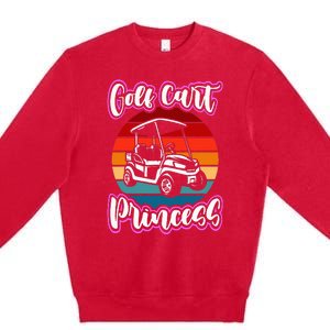 Golf Cart Princess Golfing Girl Golf Sport Lover Golfer Premium Crewneck Sweatshirt