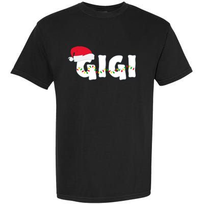 Gigi Christmas Pajama Family Matching Santa Hat Gift Garment-Dyed Heavyweight T-Shirt