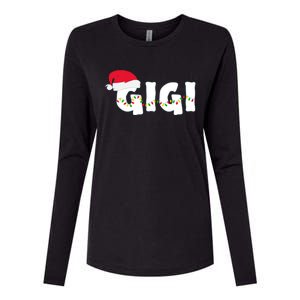 Gigi Christmas Pajama Family Matching Santa Hat Gift Womens Cotton Relaxed Long Sleeve T-Shirt