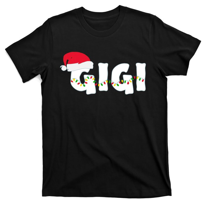 Gigi Christmas Pajama Family Matching Santa Hat Gift T-Shirt