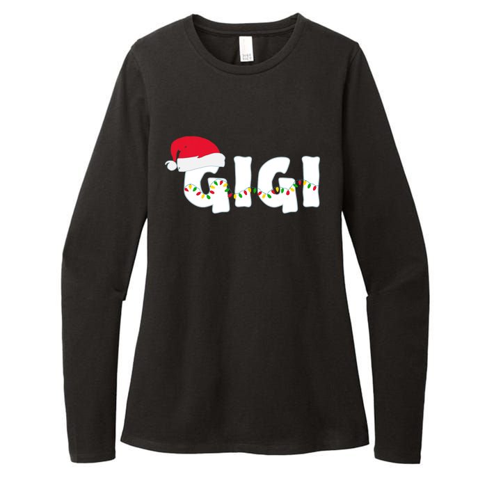 Gigi Christmas Pajama Family Matching Santa Hat Gift Womens CVC Long Sleeve Shirt