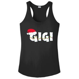 Gigi Christmas Pajama Family Matching Santa Hat Gift Ladies PosiCharge Competitor Racerback Tank