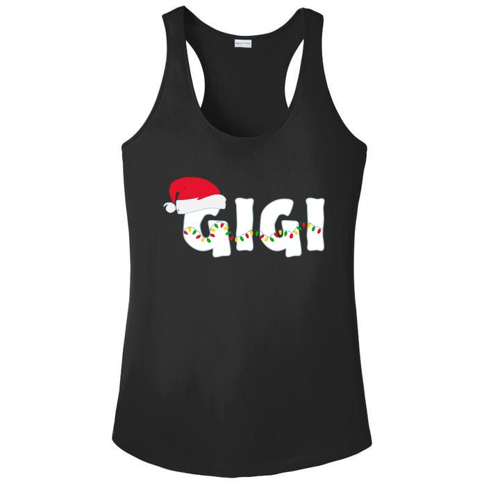 Gigi Christmas Pajama Family Matching Santa Hat Gift Ladies PosiCharge Competitor Racerback Tank