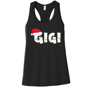 Gigi Christmas Pajama Family Matching Santa Hat Gift Women's Racerback Tank