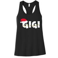 Gigi Christmas Pajama Family Matching Santa Hat Gift Women's Racerback Tank