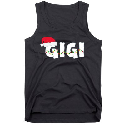 Gigi Christmas Pajama Family Matching Santa Hat Gift Tank Top