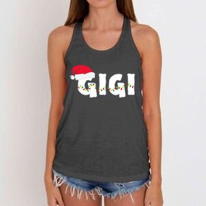 Gigi Christmas Pajama Family Matching Santa Hat Gift Women's Knotted Racerback Tank