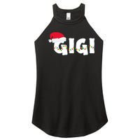 Gigi Christmas Pajama Family Matching Santa Hat Gift Women's Perfect Tri Rocker Tank